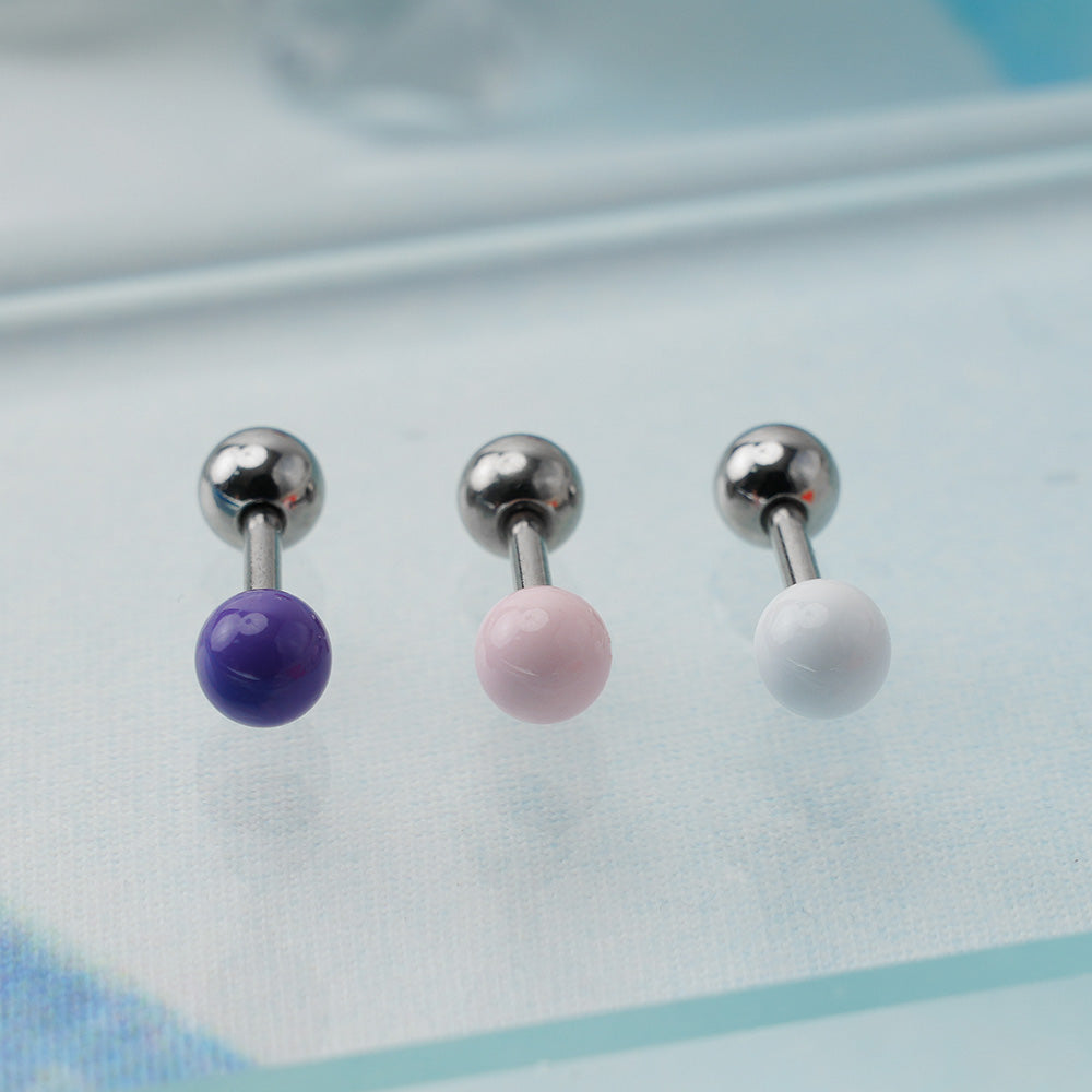 [サージカル]パステル ボール ピアス (3Color) 16G ボディピアス キャッチ ピアッシング 軟骨ピアス