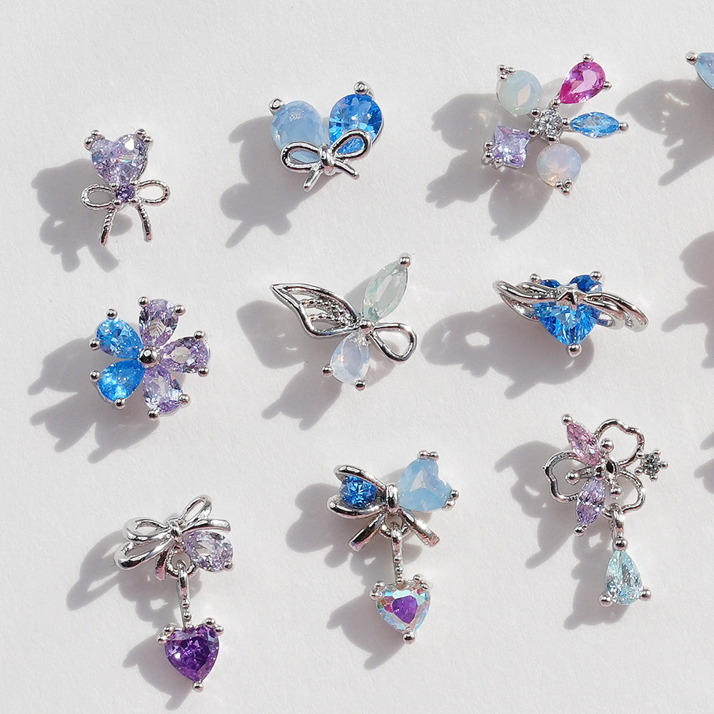 [Surgical] Multiple Colors Blue Purple Pink Flower (12 Types) 16G 14G Body Piercing Back Piercing Cartilage Piercing 