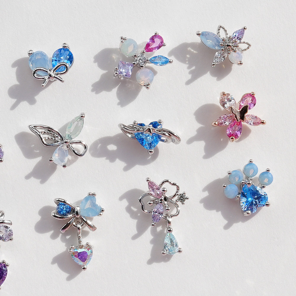 [Surgical] Multiple Colors Blue Purple Pink Flower (12 Types) 16G 14G Body Piercing Back Piercing Cartilage Piercing 