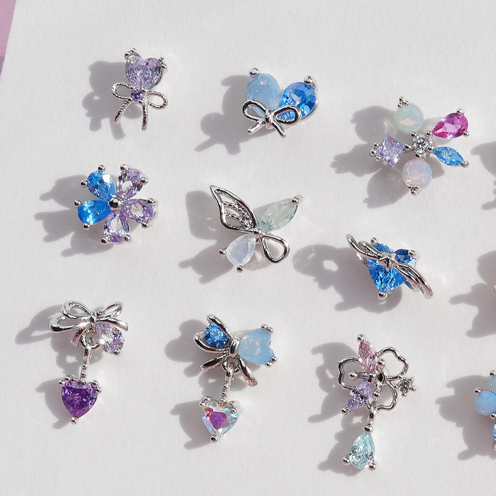 [Surgical] Multiple Colors Blue Purple Pink Flower (12 Types) 16G 14G Body Piercing Back Piercing Cartilage Piercing 