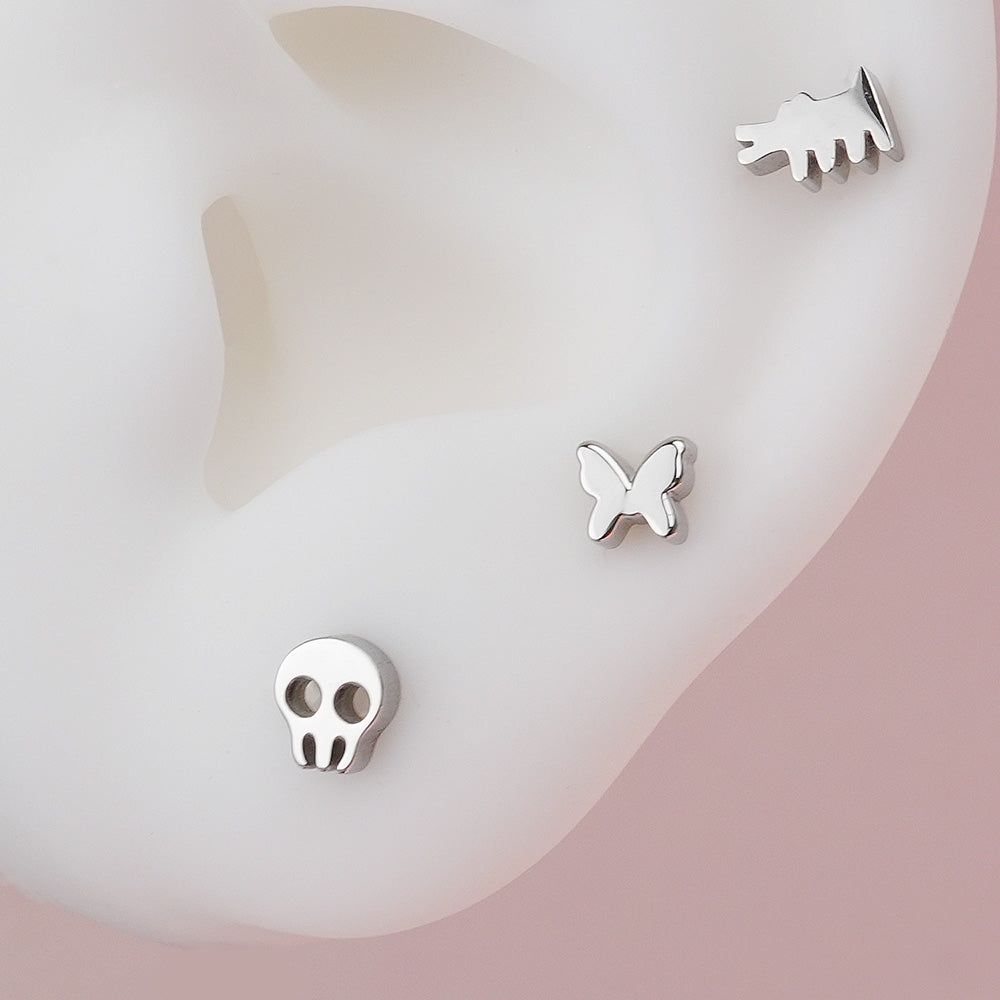 [All Surgical] Simple Icon (12 Types) 16G Body Piercing Back Piercing Cartilage Piercing 