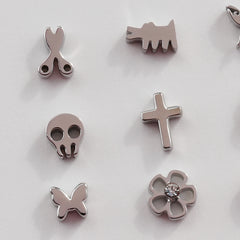 [All Surgical] Simple Icon (12 Types) 16G Body Piercing Back Piercing Cartilage Piercing 