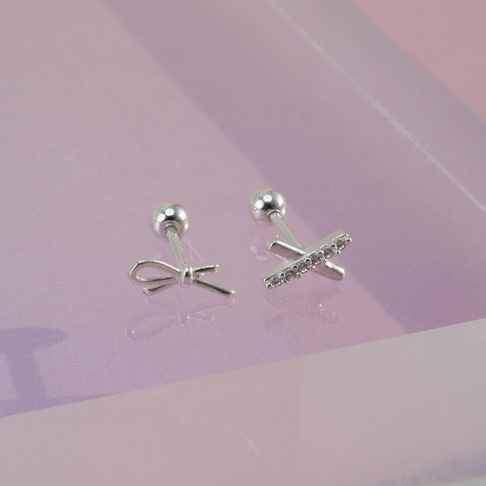 Ver.5 [925 Silver] Silver body piercing, cartilage piercing, single ear, collection, 20G, single ear 