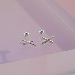 Ver.5 [925 Silver] Silver body piercing, cartilage piercing, single ear, collection, 20G, single ear 