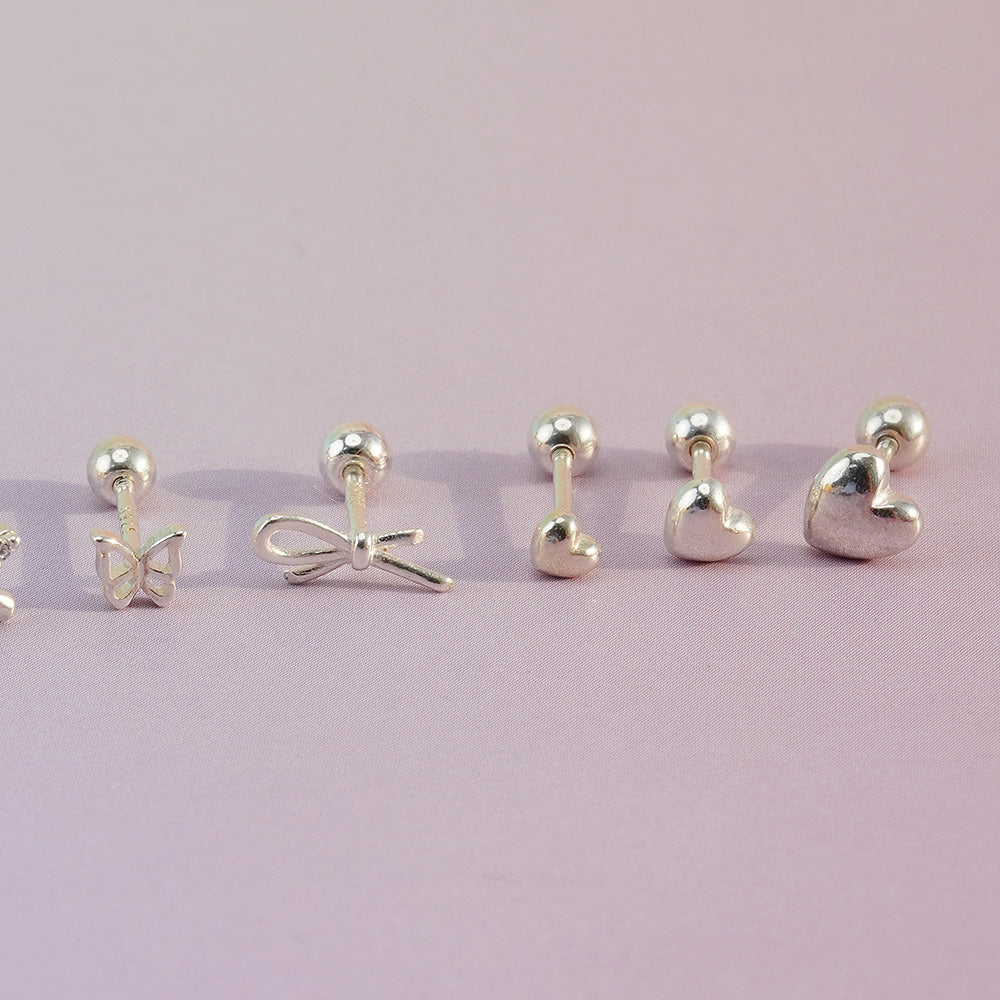 Ver.5 [925 Silver] Silver body piercing, cartilage piercing, single ear, collection, 20G, single ear 