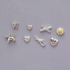 Ver.5 [925 Silver] Silver body piercing, cartilage piercing, single ear, collection, 20G, single ear 