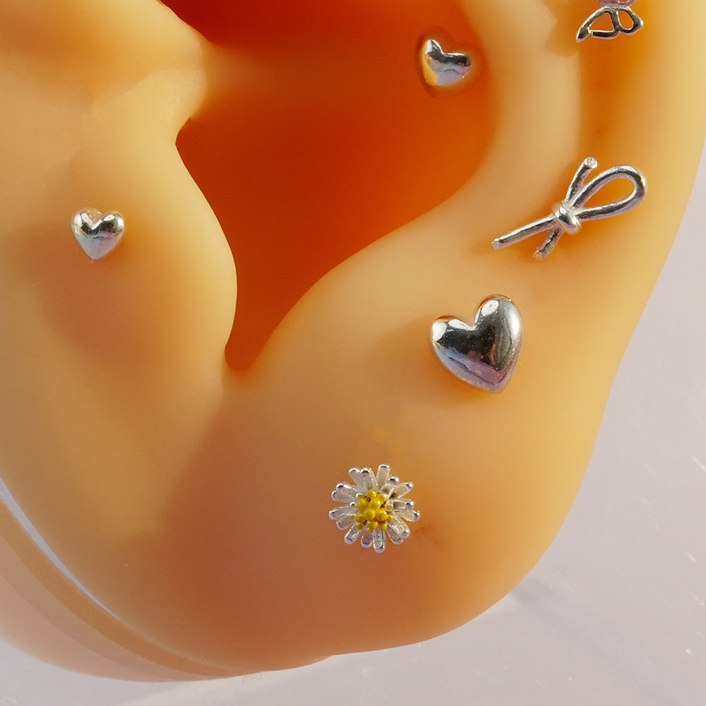 Ver.5 [925 Silver] Silver body piercing, cartilage piercing, single ear, collection, 20G, single ear 