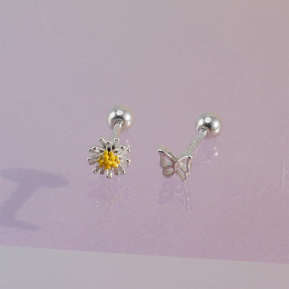 Ver.5 [925 Silver] Silver body piercing, cartilage piercing, single ear, collection, 20G, single ear 