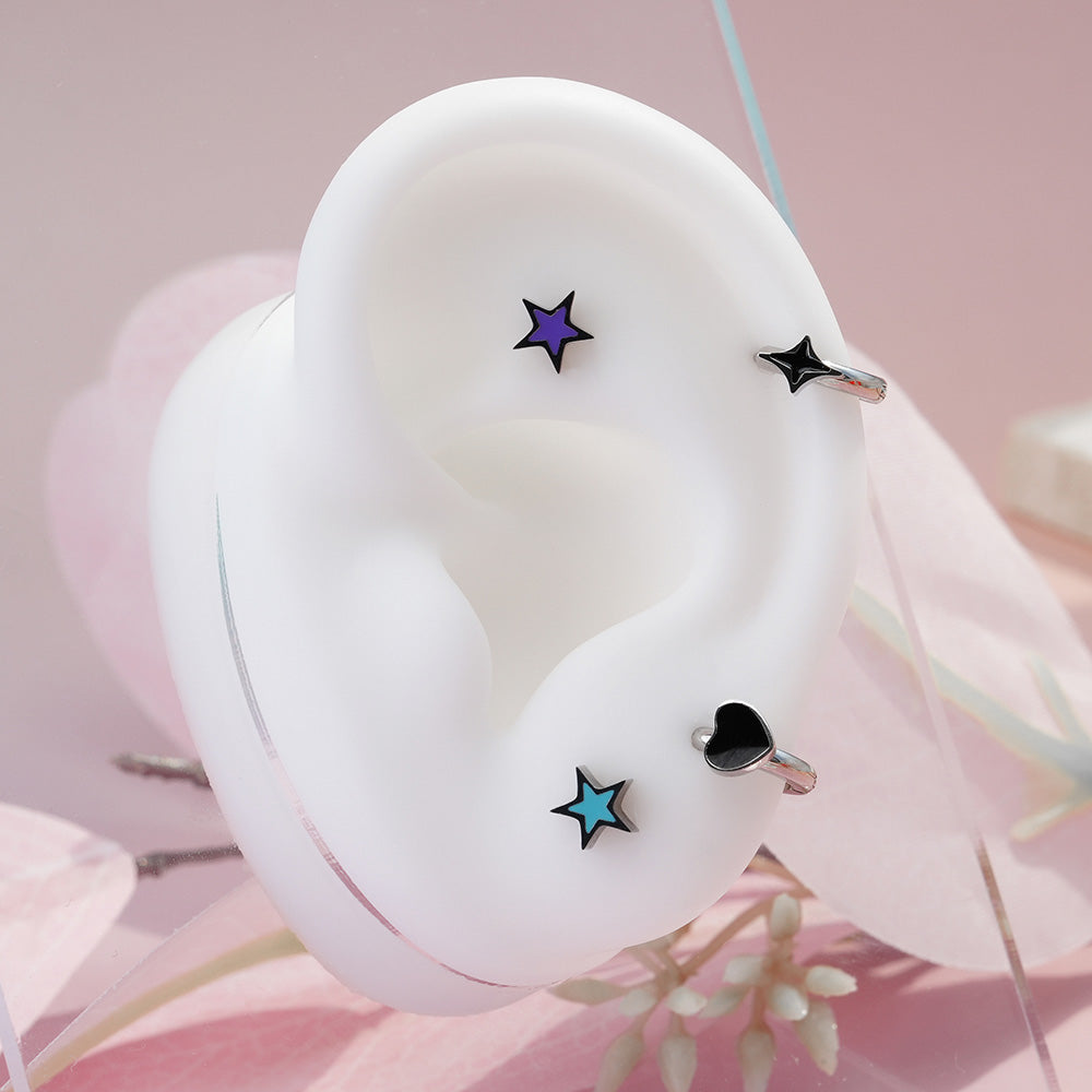 [All Surgical] Color Star (4 Colors) 16G Body Piercing เจาะหลัง เจาะกระดูกอ่อน 