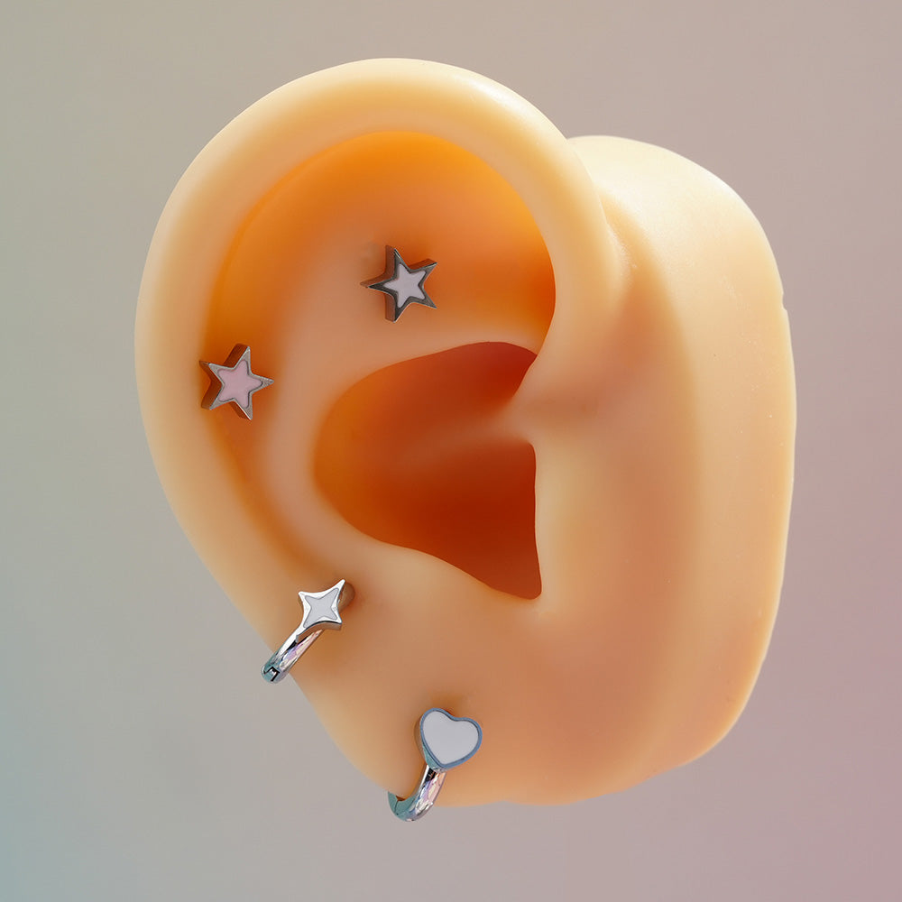 [All Surgical] Color Star (4 Colors) 16G Body Piercing เจาะหลัง เจาะกระดูกอ่อน 