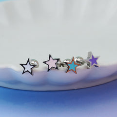 [All Surgical] Color Star (4 Colors) 16G Body Piercing เจาะหลัง เจาะกระดูกอ่อน 