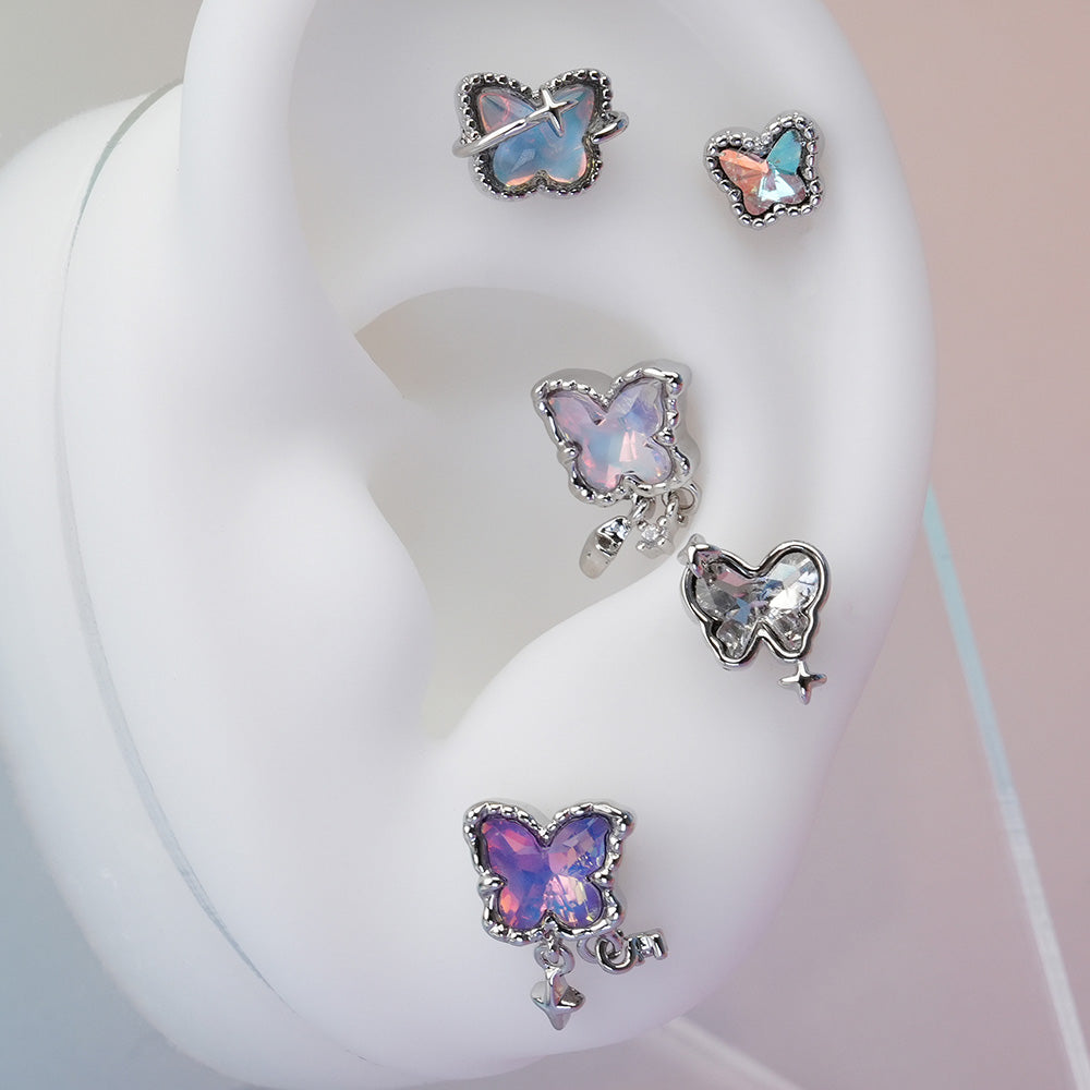 [Surgical] Aurora Butterfly (5 Types) 16G/14G Body Piercing Back Piercing Cartilage Piercing 