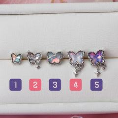 [Surgical] Aurora Butterfly (5 Types) 16G/14G Body Piercing Back Piercing Cartilage Piercing 