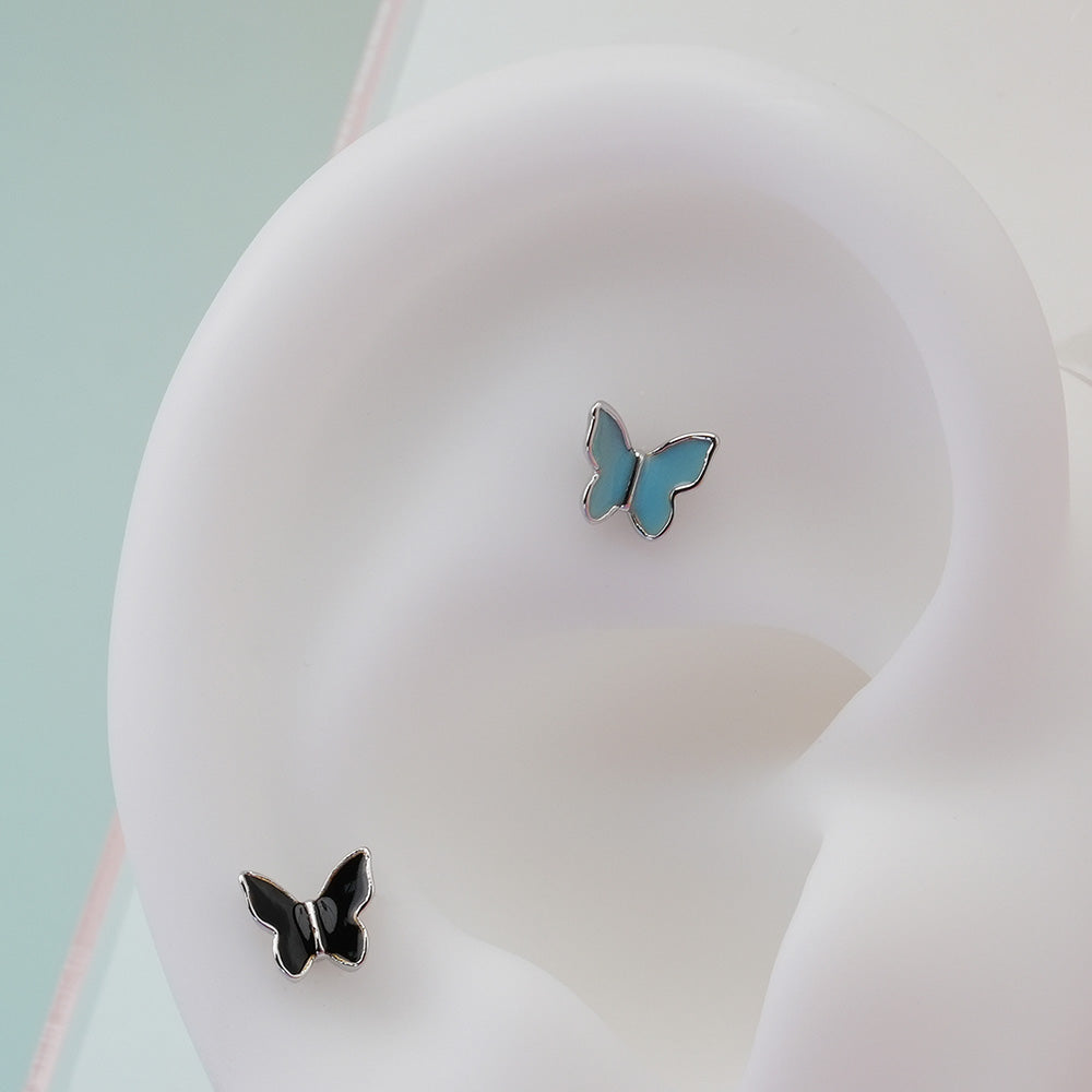 [Surgical] Color Butterfly (5 Colors) 16G/14G Body Piercing Back Piercing Cartilage Piercing 