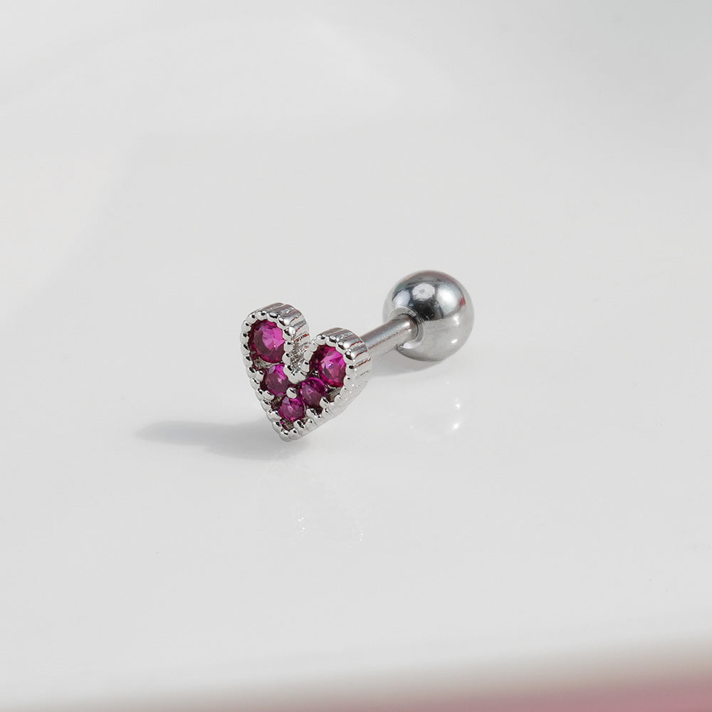 [Surgical] Heart Cubic Point (5Type) 16G/14G Body Piercing Collection Back Piercing Cartilage Piercing 