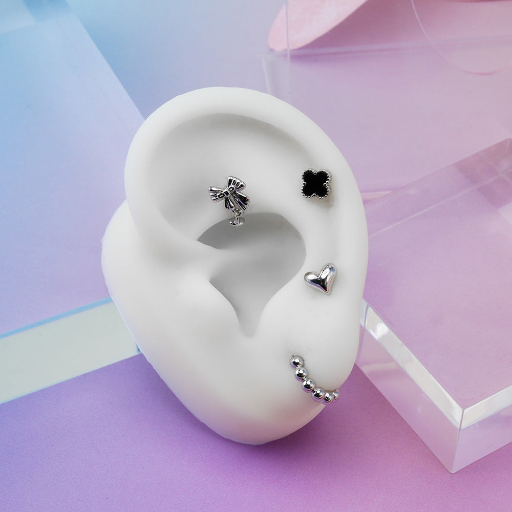 [Surgical] Volume Heart (3 Colors) 16G/14G Body Piercing Back Piercing Cartilage Piercing 