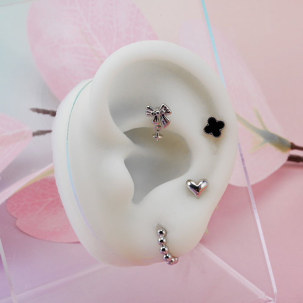 [Surgical] Volume Heart (3 Colors) 16G/14G Body Piercing Back Piercing Cartilage Piercing 