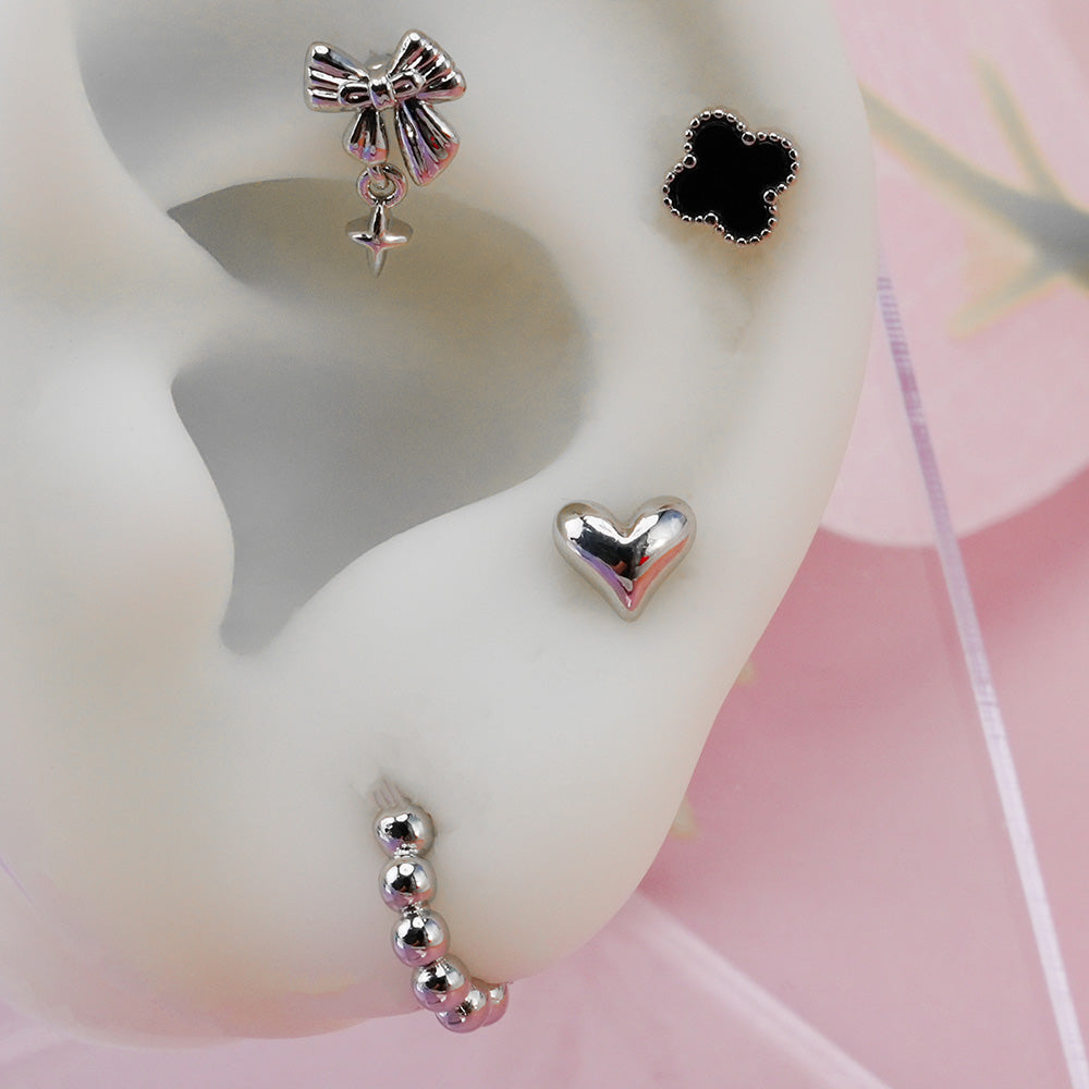 [Surgical] Volume Heart (3 Colors) 16G/14G Body Piercing Back Piercing Cartilage Piercing 