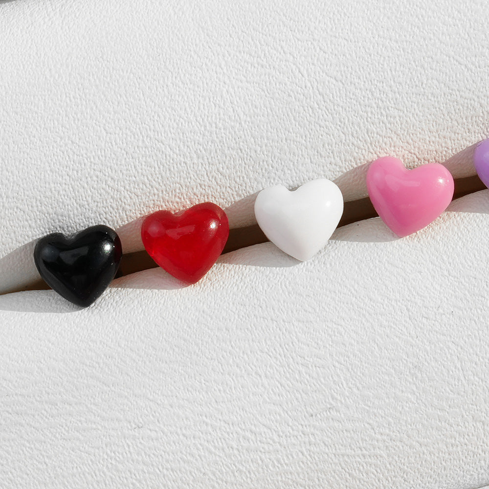 [Surgical] Lovely Heart (6 Colors) 16G Body Piercing Collection Back Piercing 