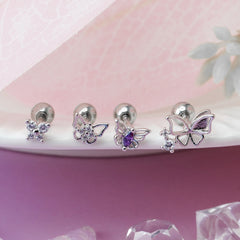 [Surgical] Butterfly (4 Types) 16G/14G Body Piercing Collection Back Piercing Cartilage Piercing 