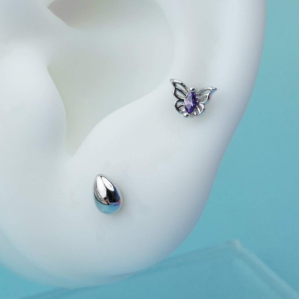 [Surgical] Butterfly (4 Types) 16G/14G Body Piercing Collection Back Piercing Cartilage Piercing 