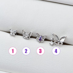 [Surgical] Butterfly (4 Types) 16G/14G Body Piercing Collection Back Piercing Cartilage Piercing 