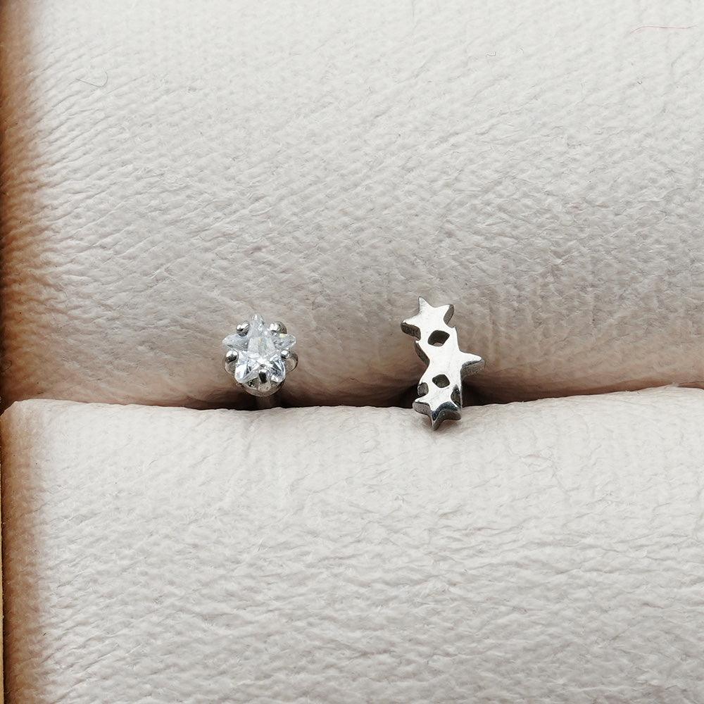 [Surgical] Mini Star (2 Types) 16G Body Piercing Back Piercing Cartilage Piercing 