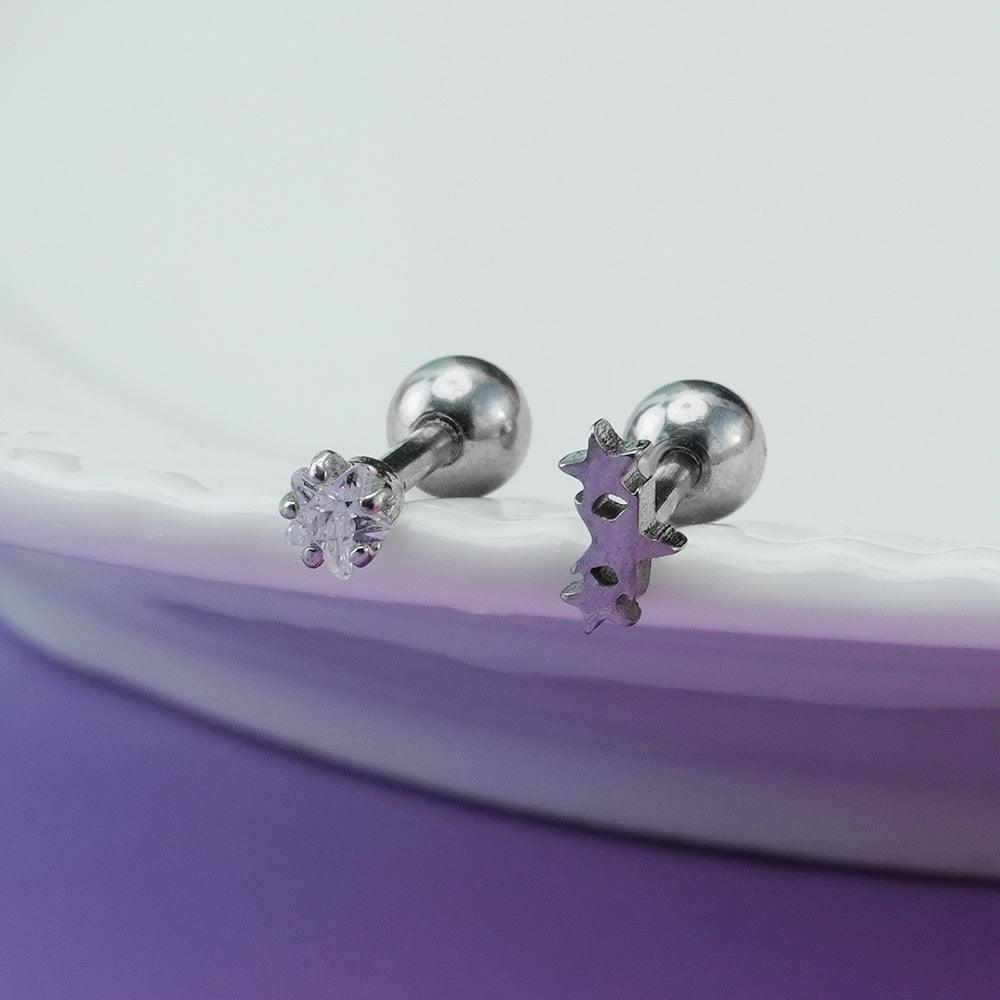 [Surgical] Mini Star (2 Types) 16G Body Piercing Back Piercing Cartilage Piercing 