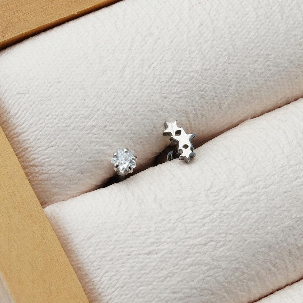 [Surgical] Mini Star (2 Types) 16G Body Piercing Back Piercing Cartilage Piercing 