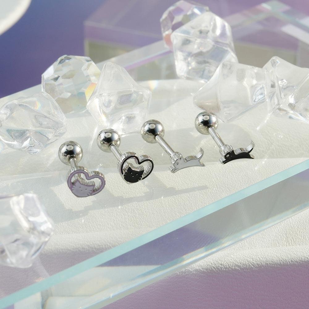 [Surgical] Cat Kitty (2 Types 2 Colors) 16G/14G Body Piercing 
