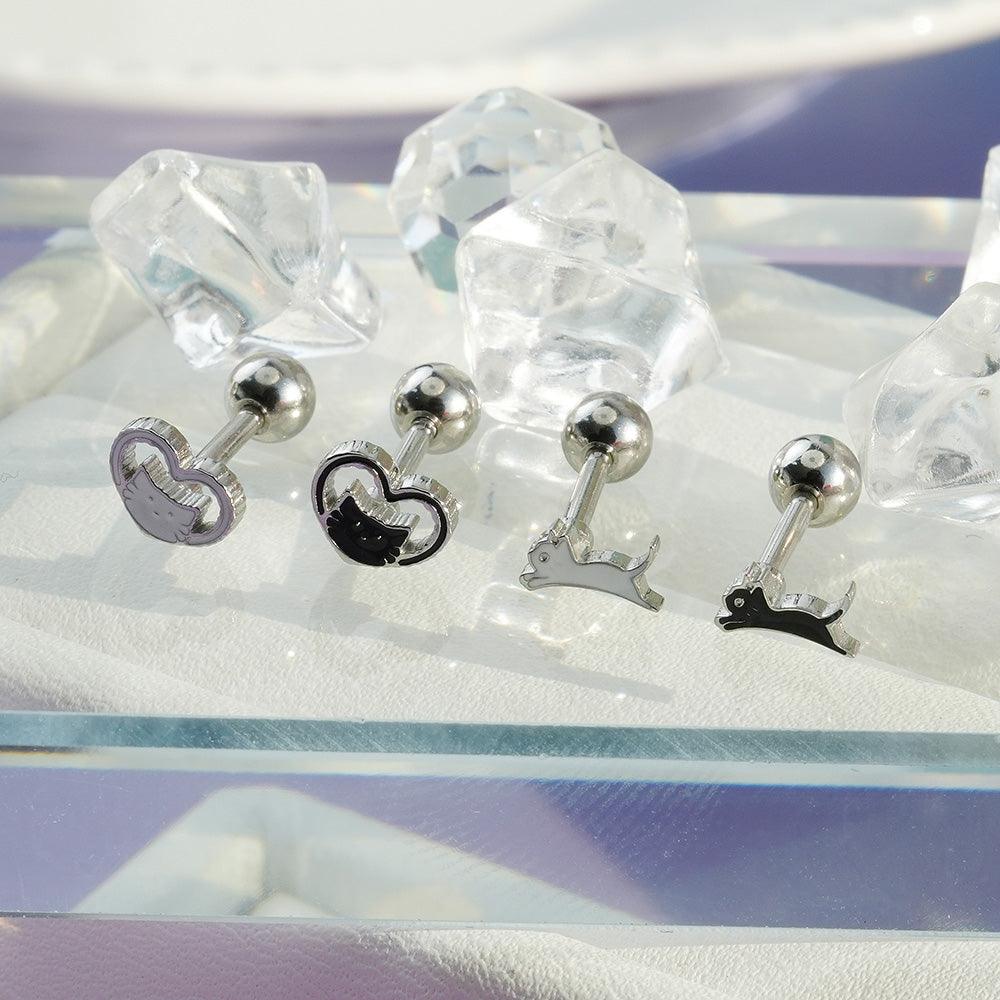 [Surgical] Cat Kitty (2 Types 2 Colors) 16G/14G Body Piercing 