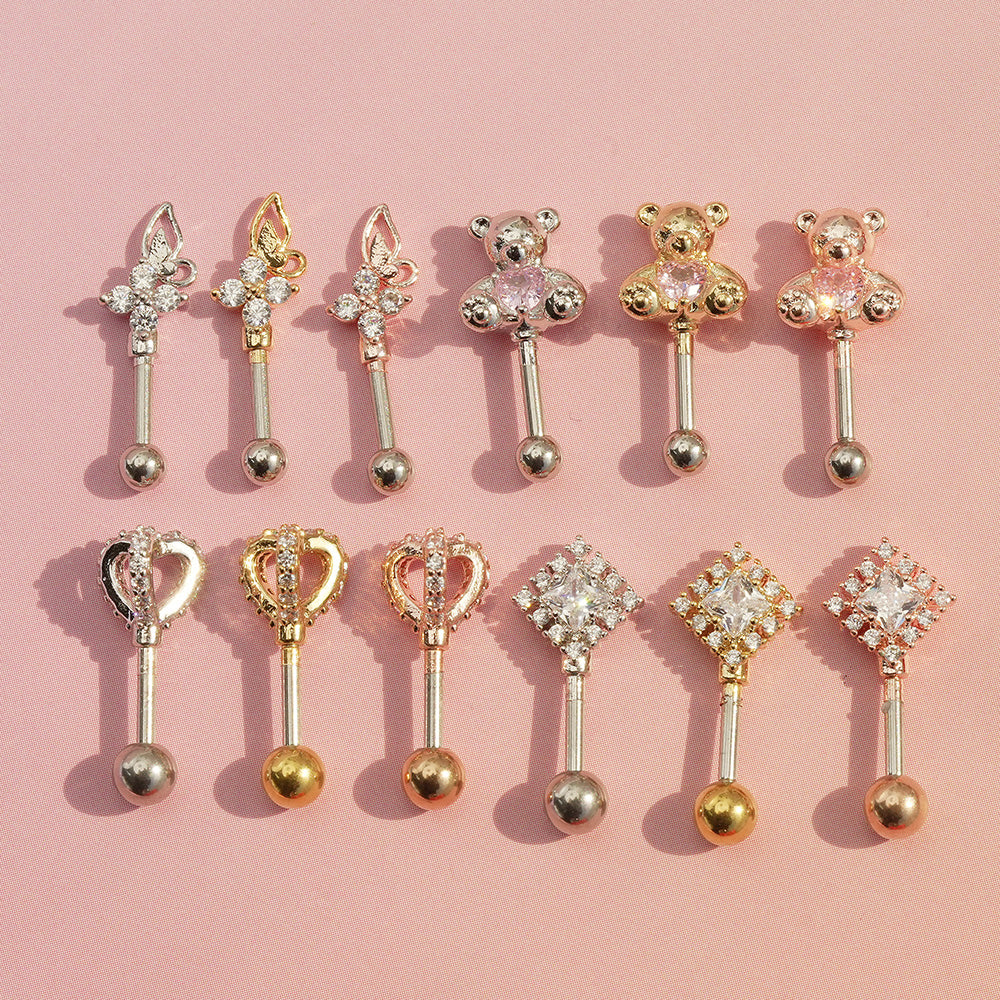 8th edition [16G/14G] Cute antenna helix body piercing cartilage piercing single ear 16G 14G collection 