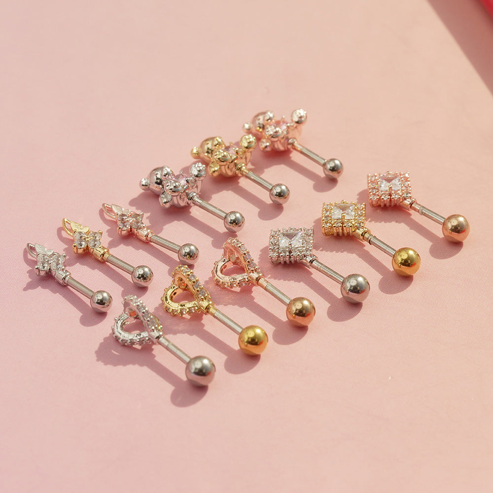 8th edition [16G/14G] Cute antenna helix body piercing cartilage piercing single ear 16G 14G collection 