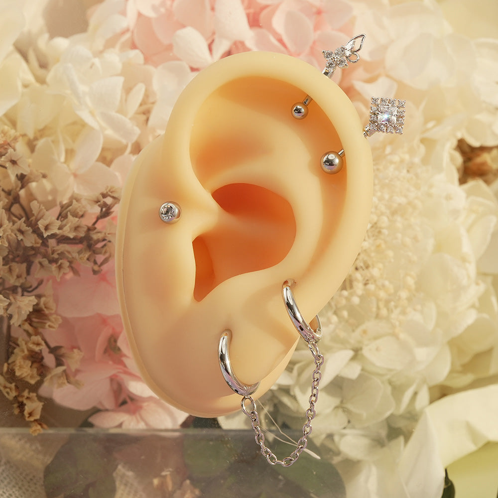 8th edition [16G/14G] Cute antenna helix body piercing cartilage piercing single ear 16G 14G collection 