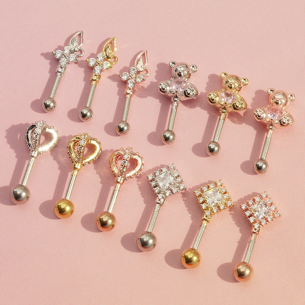 8th edition [16G/14G] Cute antenna helix body piercing cartilage piercing single ear 16G 14G collection 