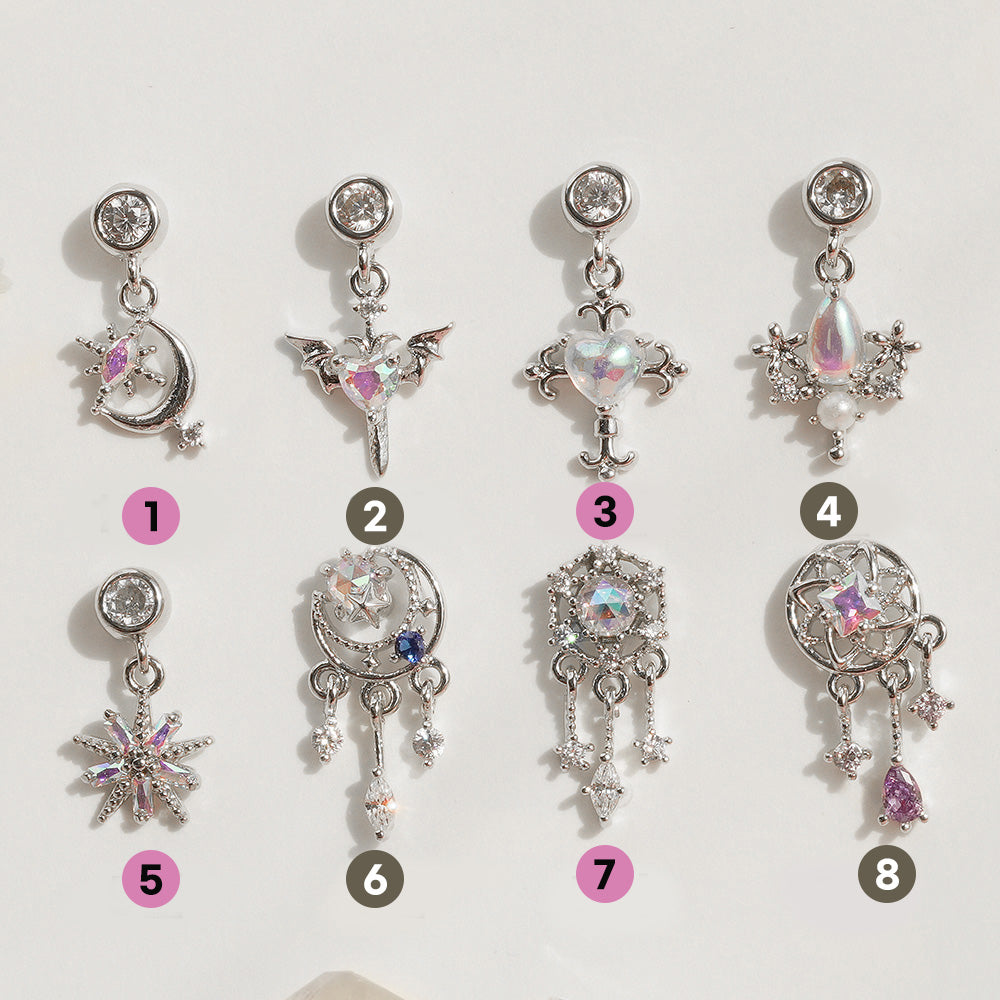 [Surgical] Body Piercing Collection (11 Types) 16G/14G Back Piercing Cartilage Piercing 