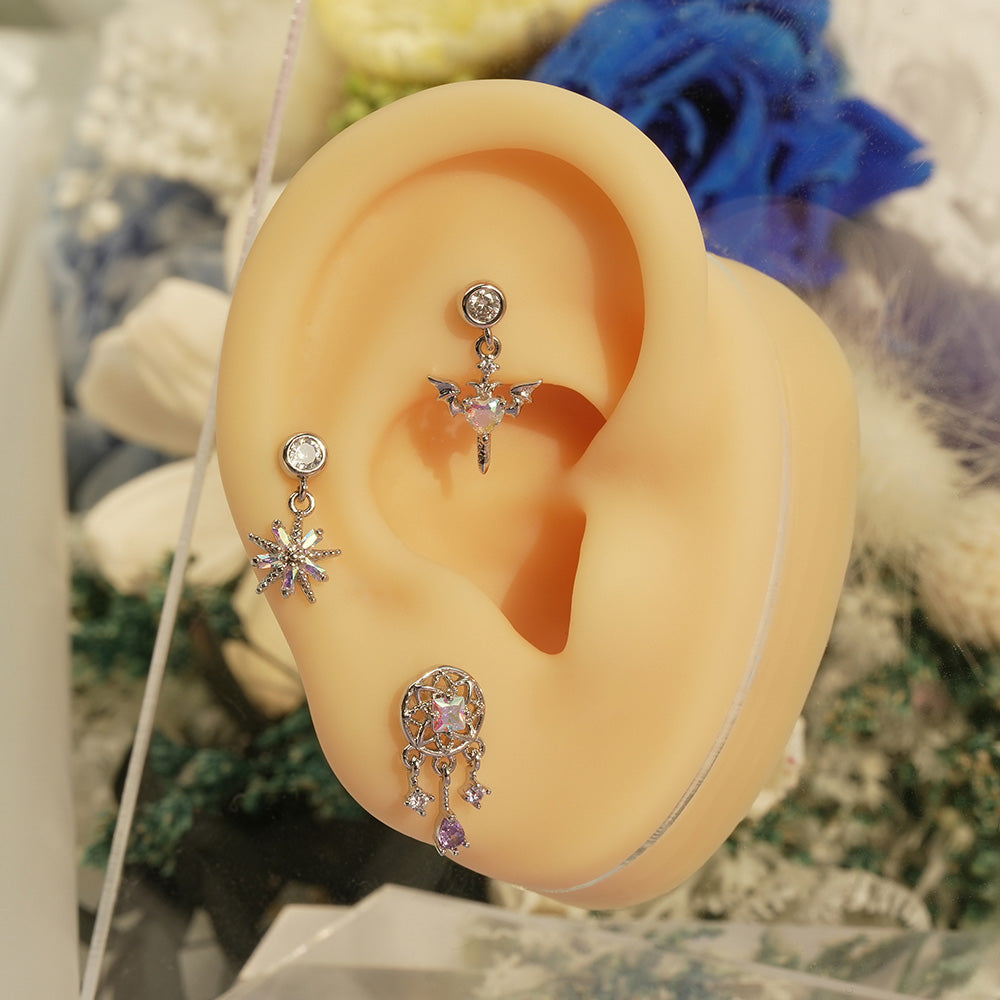 [Surgical] Body Piercing Collection (11 Types) 16G/14G Back Piercing Cartilage Piercing 
