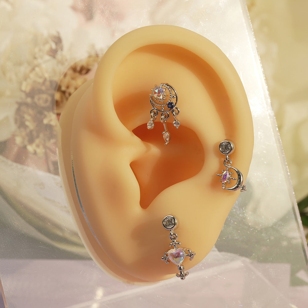 [Surgical] Body Piercing Collection (11 Types) 16G/14G Back Piercing Cartilage Piercing 