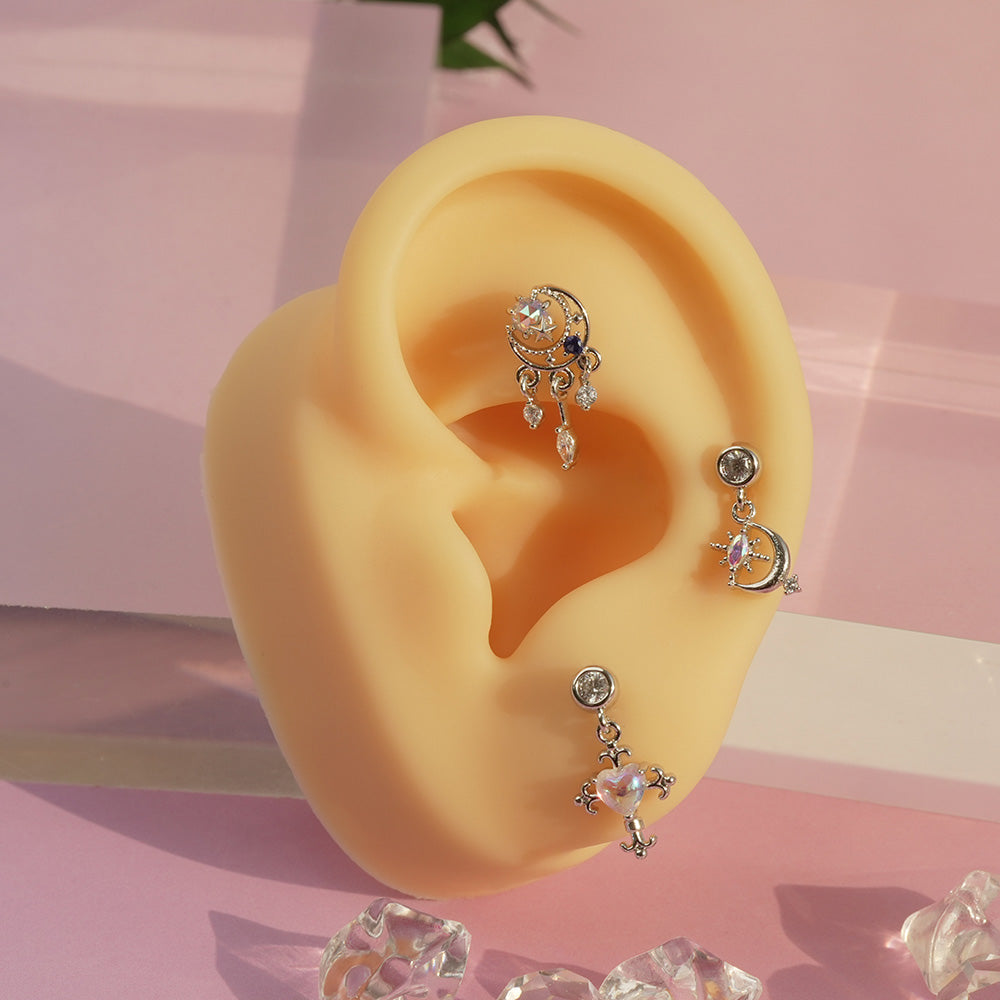 [Surgical] Body Piercing Collection (11 Types) 16G/14G Back Piercing Cartilage Piercing 