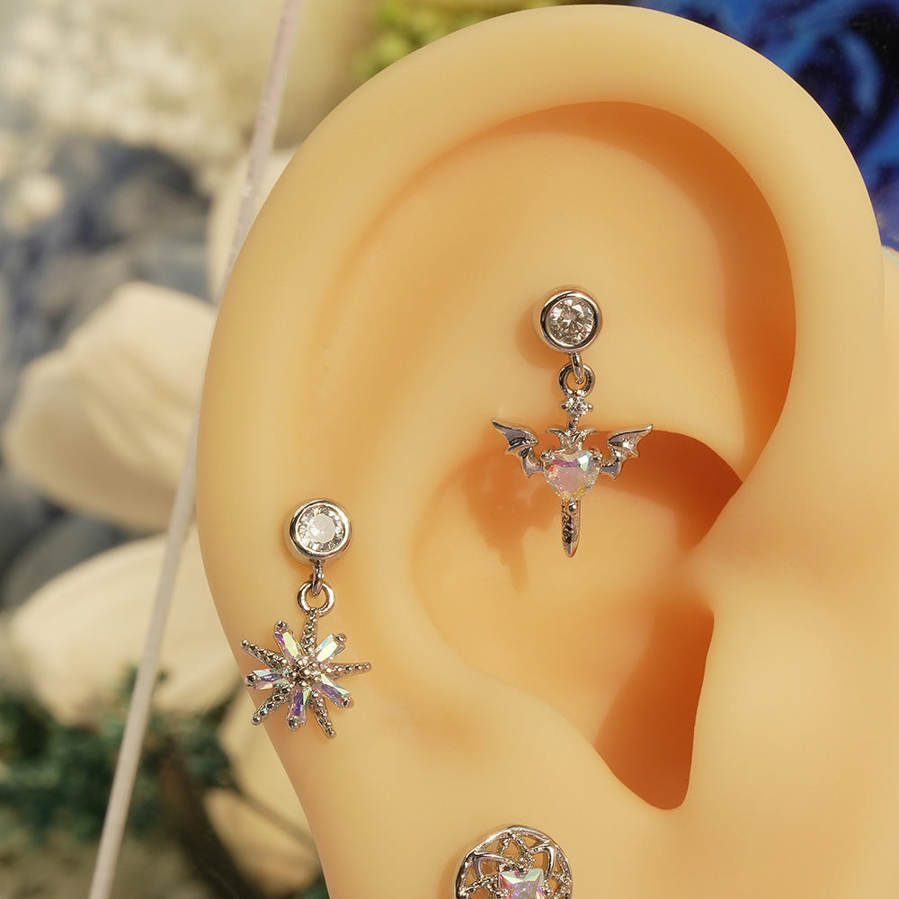 [Surgical] Body Piercing Collection (11 Types) 16G/14G Back Piercing Cartilage Piercing 
