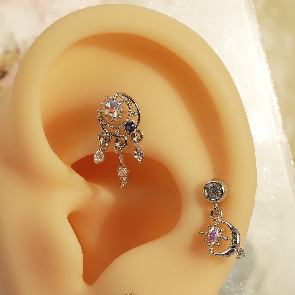 [Surgical] Body Piercing Collection (11 Types) 16G/14G Back Piercing Cartilage Piercing 
