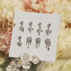 [Surgical] Body Piercing Collection (11 Types) 16G/14G Back Piercing Cartilage Piercing 