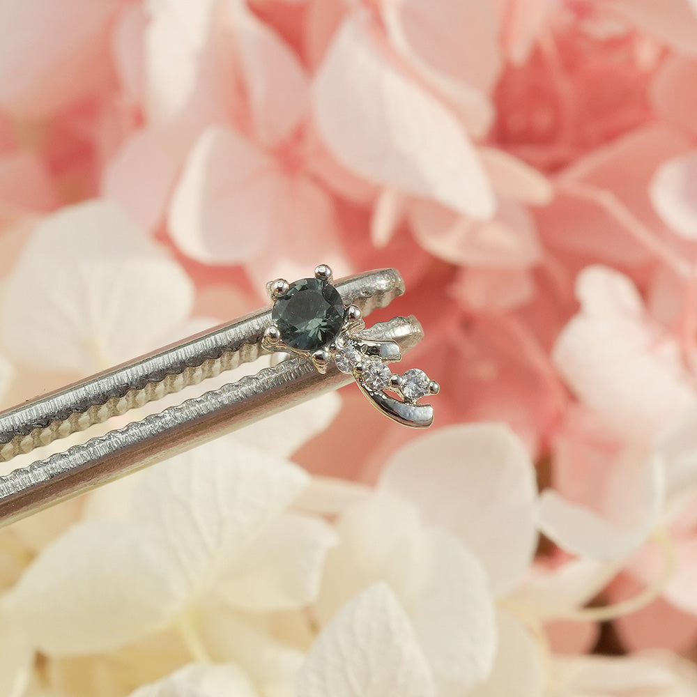 [サージカル]グレーストーン 流れ星 ピアス (5Type) 16G/14G ボディピアス コレクションキャッチ ピアッシング 軟骨ピアス