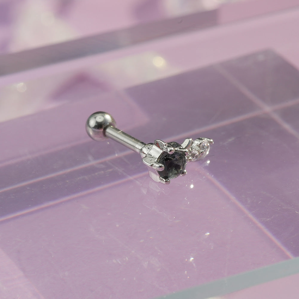 [サージカル]グレーストーン 流れ星 ピアス (5Type) 16G/14G ボディピアス コレクションキャッチ ピアッシング 軟骨ピアス