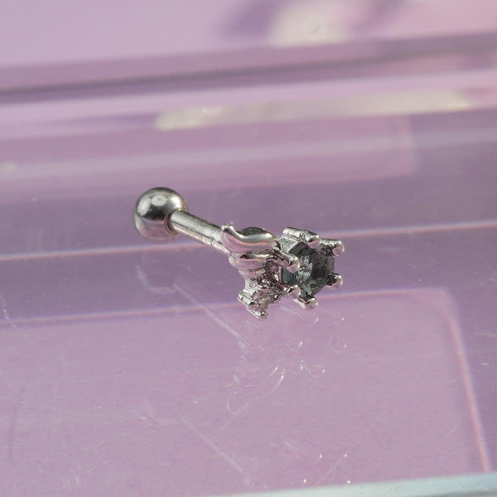 [サージカル]グレーストーン 流れ星 ピアス (5Type) 16G/14G ボディピアス コレクションキャッチ ピアッシング 軟骨ピアス