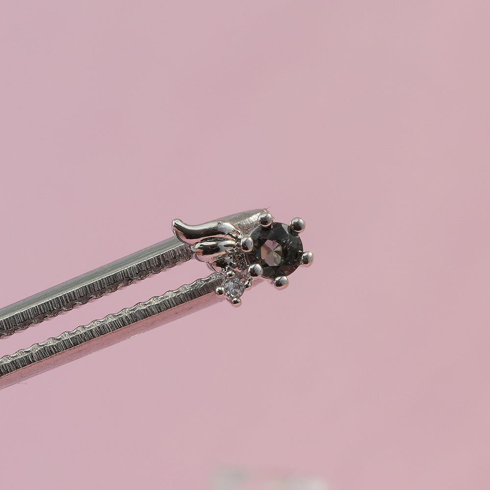 [サージカル]グレーストーン 流れ星 ピアス (5Type) 16G/14G ボディピアス コレクションキャッチ ピアッシング 軟骨ピアス