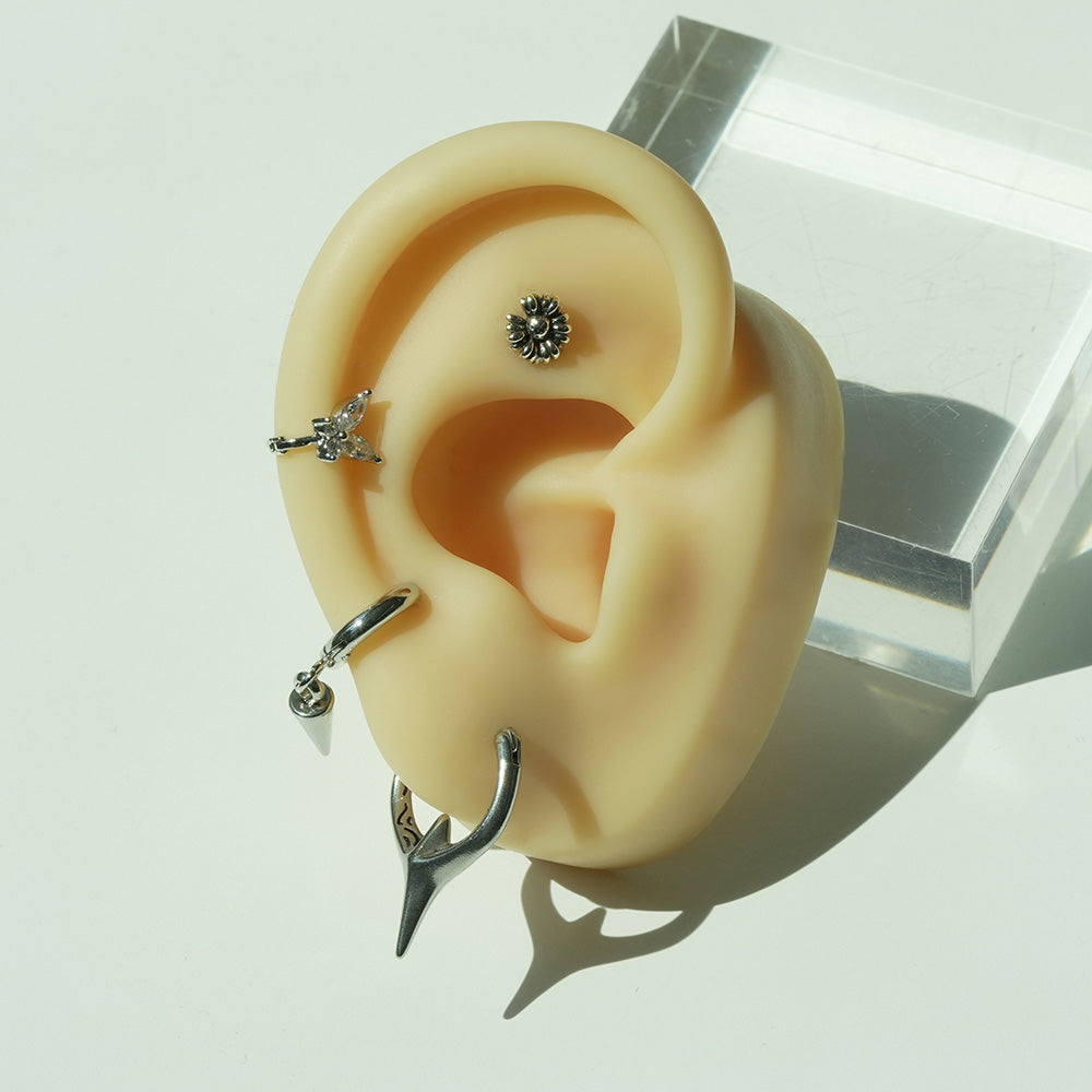 [All Surplice] Cubic Ball Basic (2 ขนาด) 16G/14G Body Piercing เจาะหลัง เจาะกระดูกอ่อน 