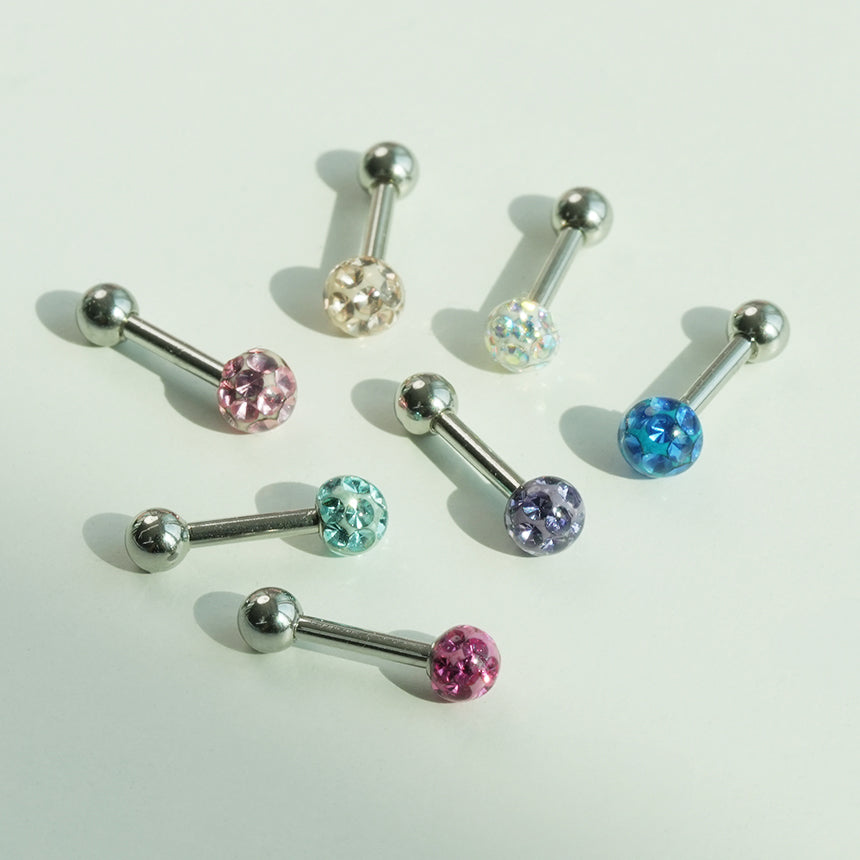 [サージカル]ジュエルボール キャッチ キュービックボール (7Color) 16G ボディピアス