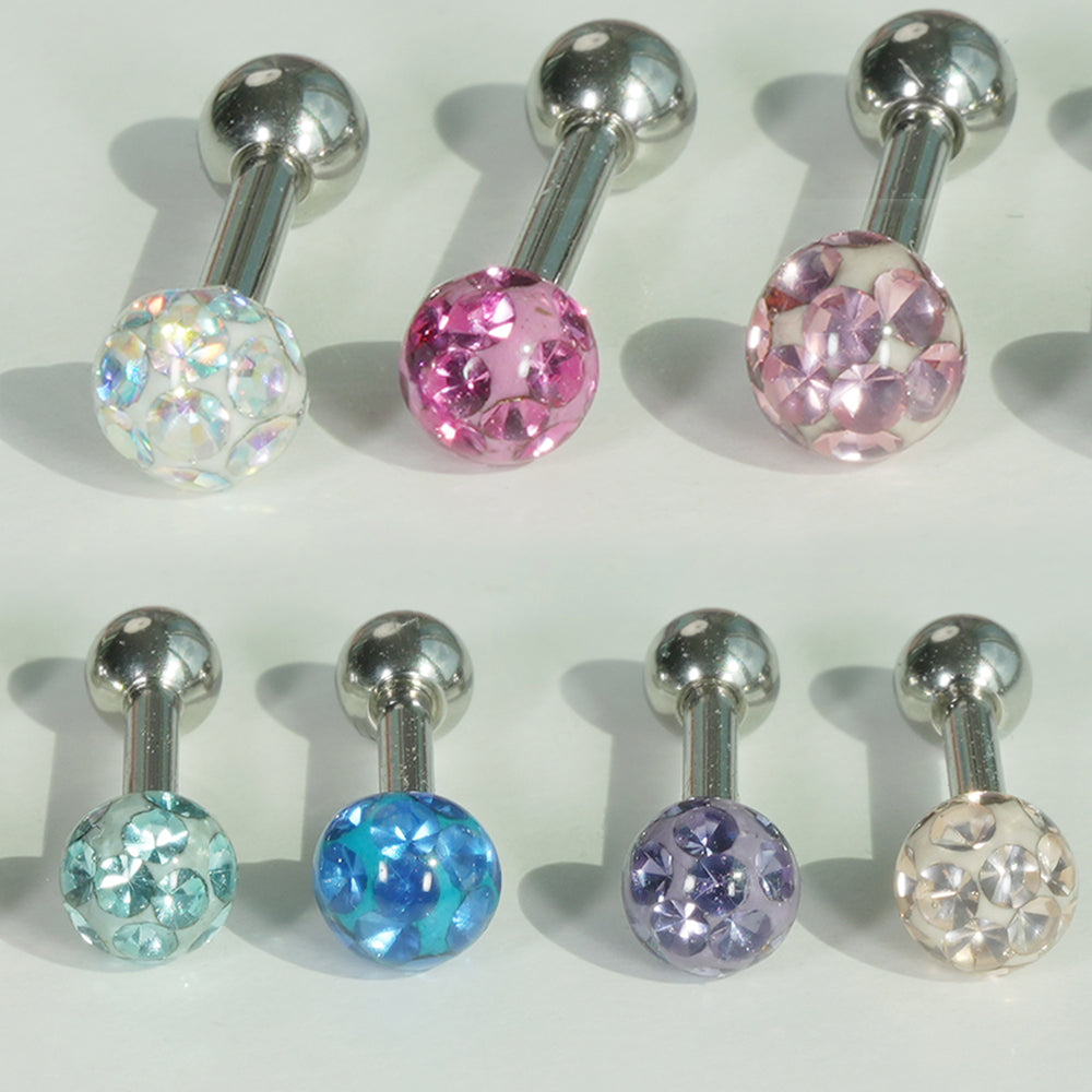 [サージカル]ジュエルボール キャッチ キュービックボール (7Color) 16G ボディピアス