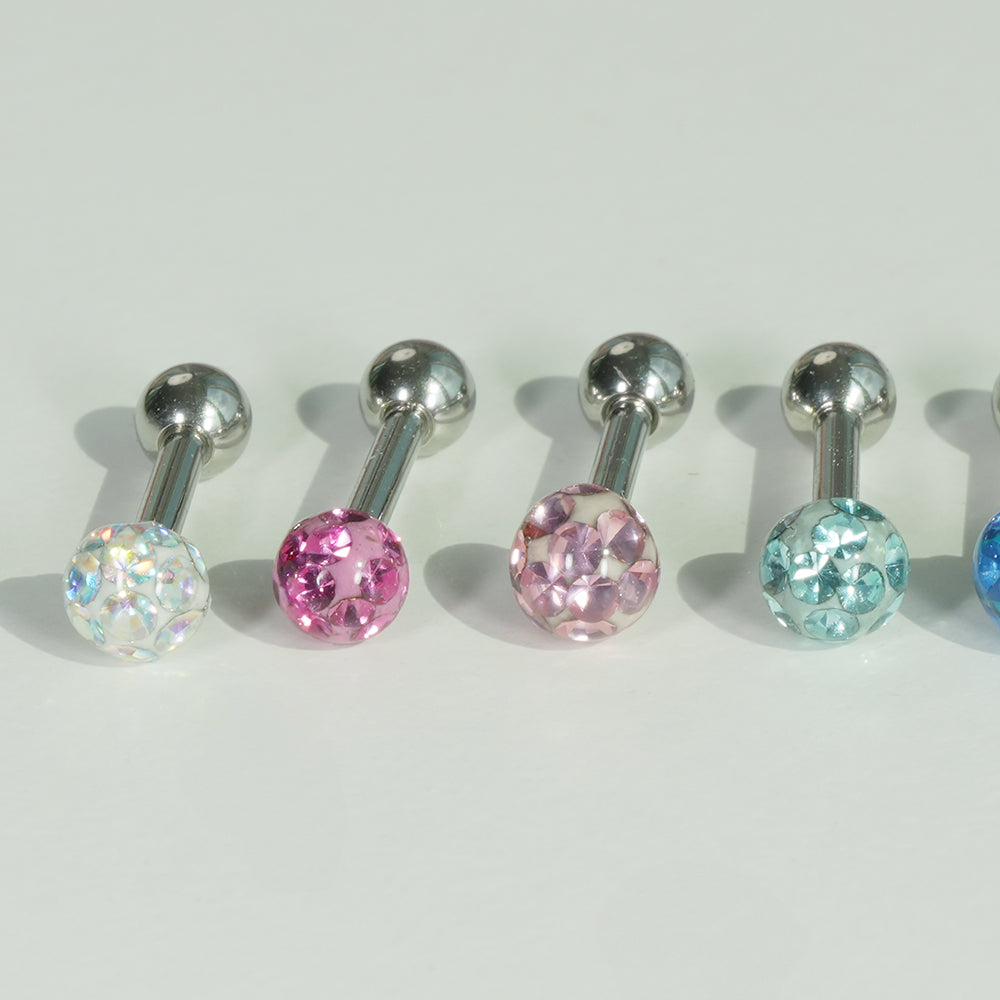 [サージカル]ジュエルボール キャッチ キュービックボール (7Color) 16G ボディピアス